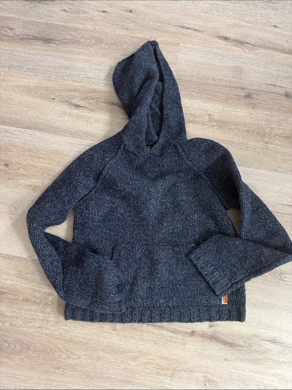 Abercrombie & Fitch Dark Blue Hooded Knit Sweater